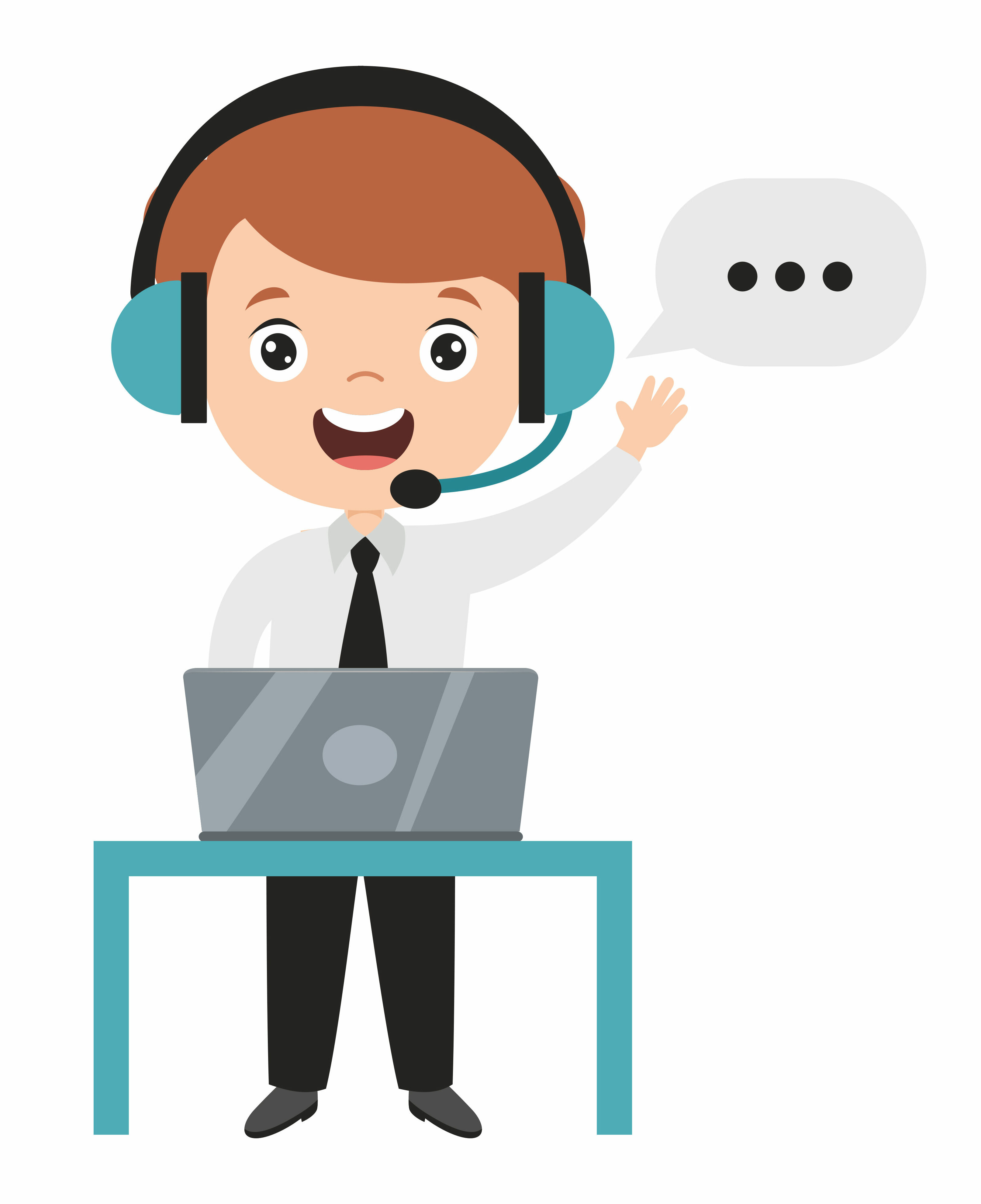 call center agent animated